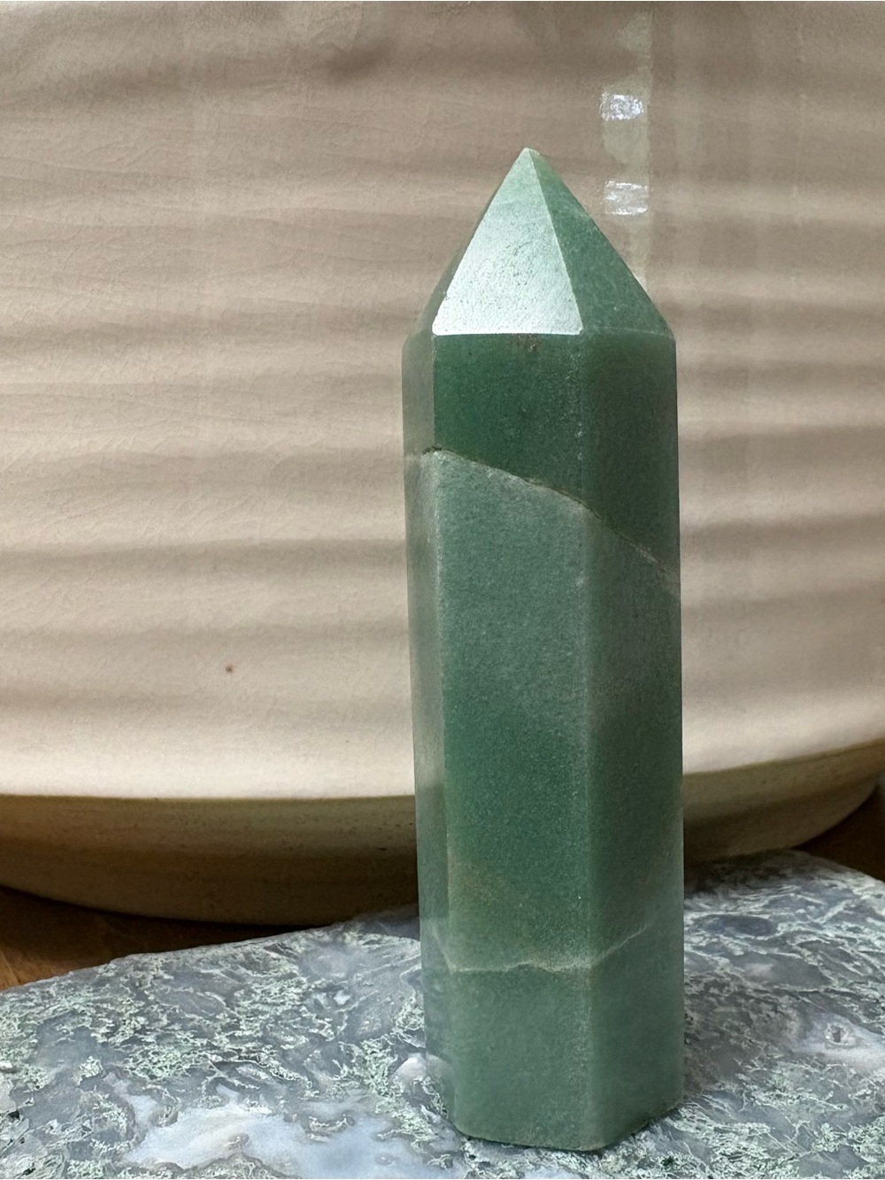 Green aventurine tower